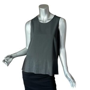 SPANX Yes Pleats Tank Women’s SMALL Grey Tennis Performance Stretch Pickleball